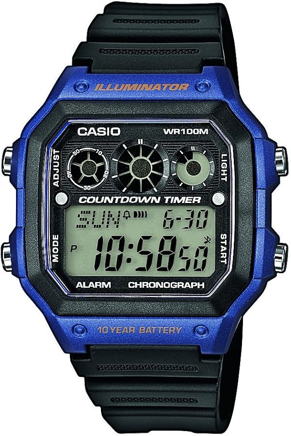 Casio Collection Men's Watch AE-1300WH, Blue, Bracelet