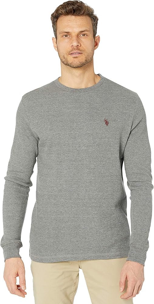 U.S. Polo Assn. Men's Long Sleeve Crew Neck Solid Thermal Shirt