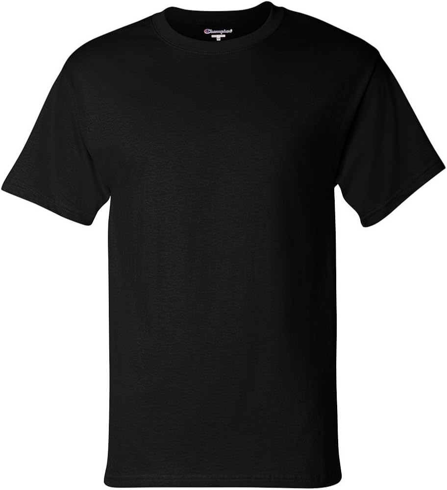 Champion Men's Black Basic Short Sleeve Tee - Medium