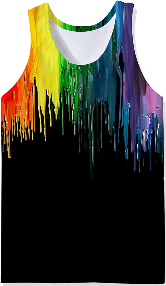 RAISEVERN Men's Tank Tops Summer Sleeveless Tee Cool Workout T-Shirts Beach Athletic Undershirts