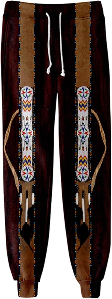 Native American Pants 3D Print Sweatpants Unisex Elastic Waist Jogger Trousers