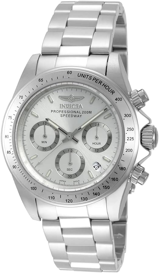 Invicta Men's 14381 Speedway Chronograph Silver Dial Stainless Steel Watch