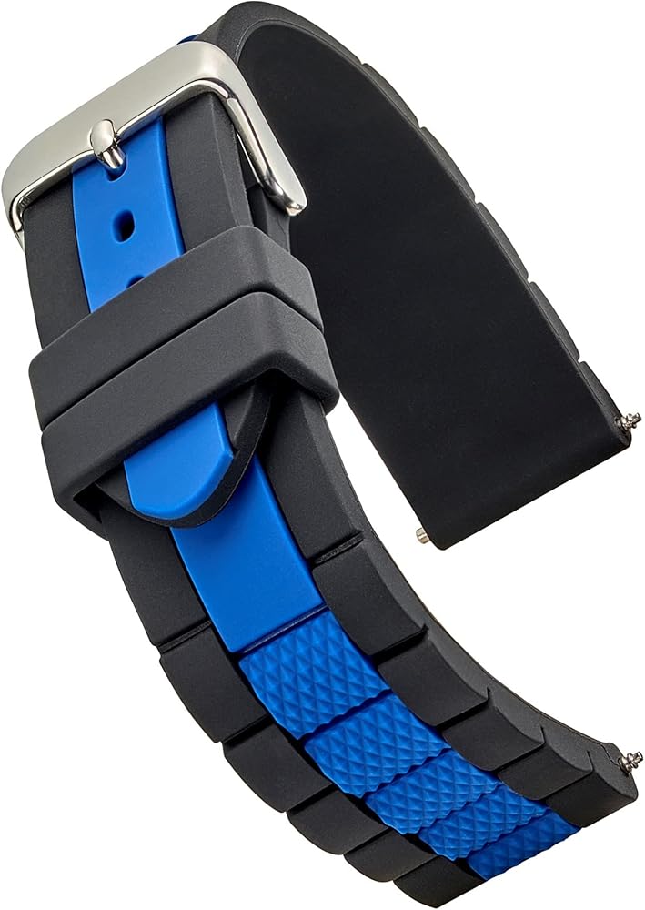 ALPINE Silicone sporty waterproof watch band - Sizes 20mm, 22mm & 24mm