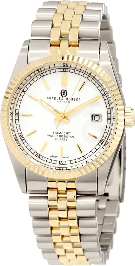 Charles-Hubert, Paris Men's 3635-W Premium Collection Two-Tone Stainless Steel Watch