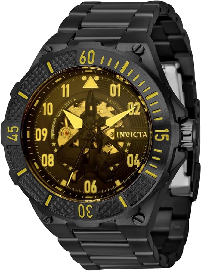 Invicta Men's Aviator 50mm Stainless Steel Automatic Watch, Gunmetal (Model: 39916)