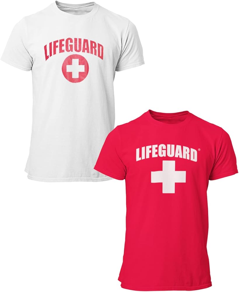 LIFEGUARD Officially Licensed 2-Pack Short Sleeve Crew Neck T-Shirt for Men Women Unisex Tee