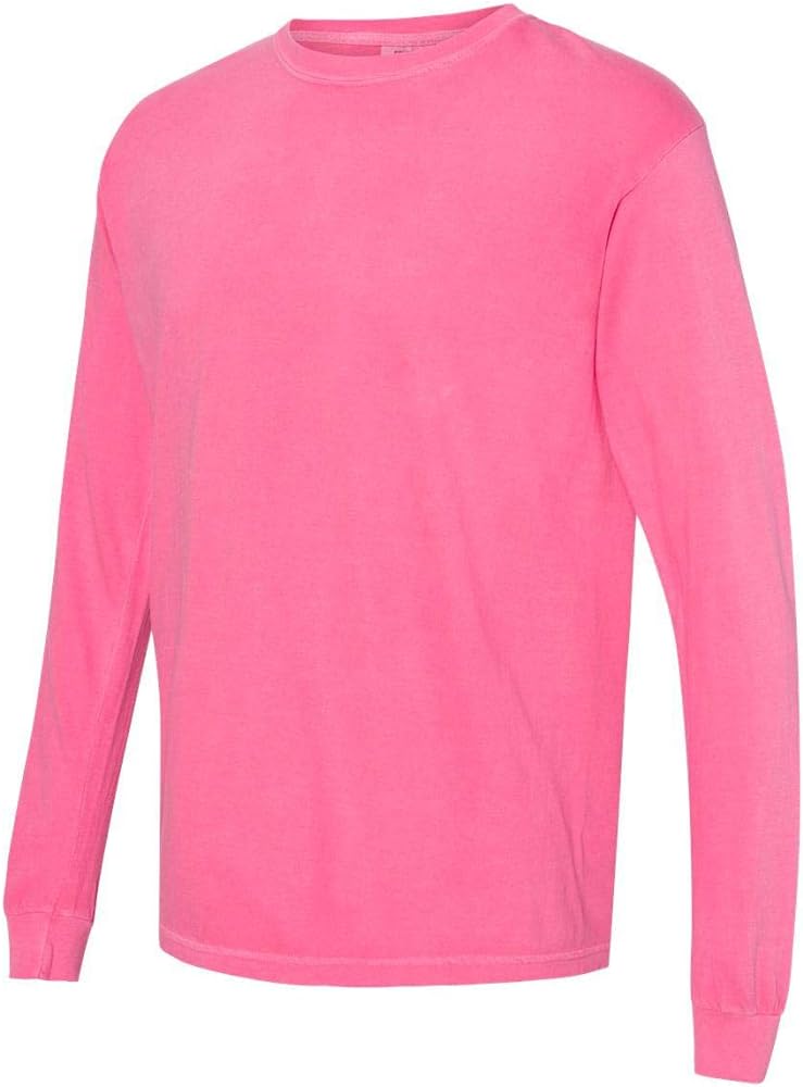 Comfort Colors Adult Long Sleeve Tee, Style 6014 (Medium, Crunchberry)