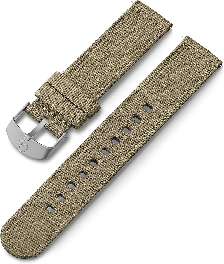 Timex 20mm Genuine Leather Strap – Dark Brown with Silver-Tone Buckle