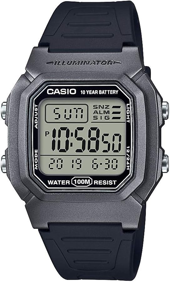 Casio Men's W-800HM-7AVCF Classic Digital Display Quartz Black Watch