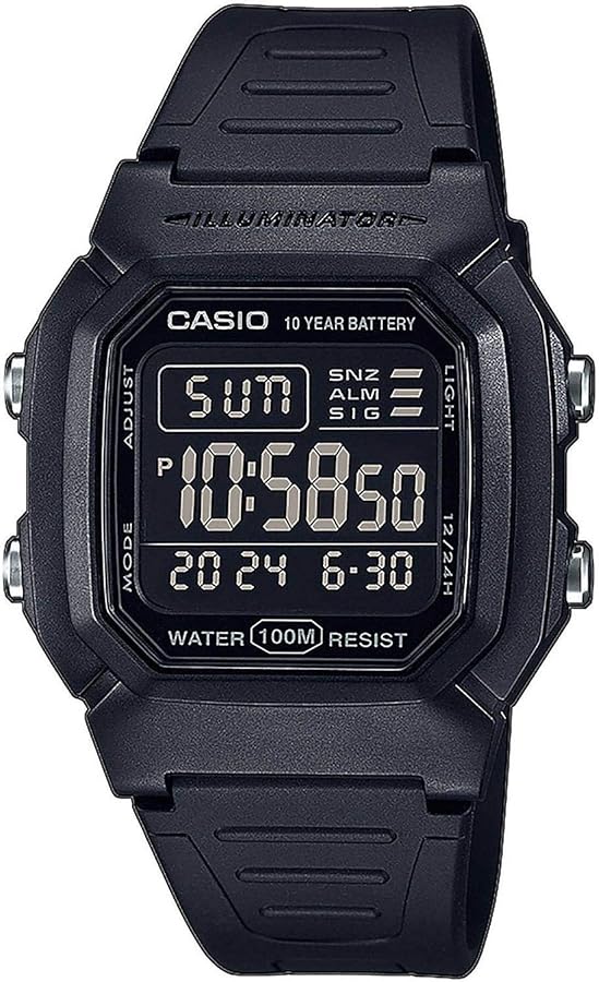 Casio Collection Unisex Digital Watch, Black, Black