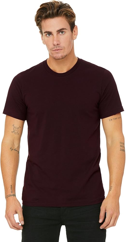 Bella + Canvas Unisex Jersey Short-Sleeve T-Shirt S OXBLOOD BLACK