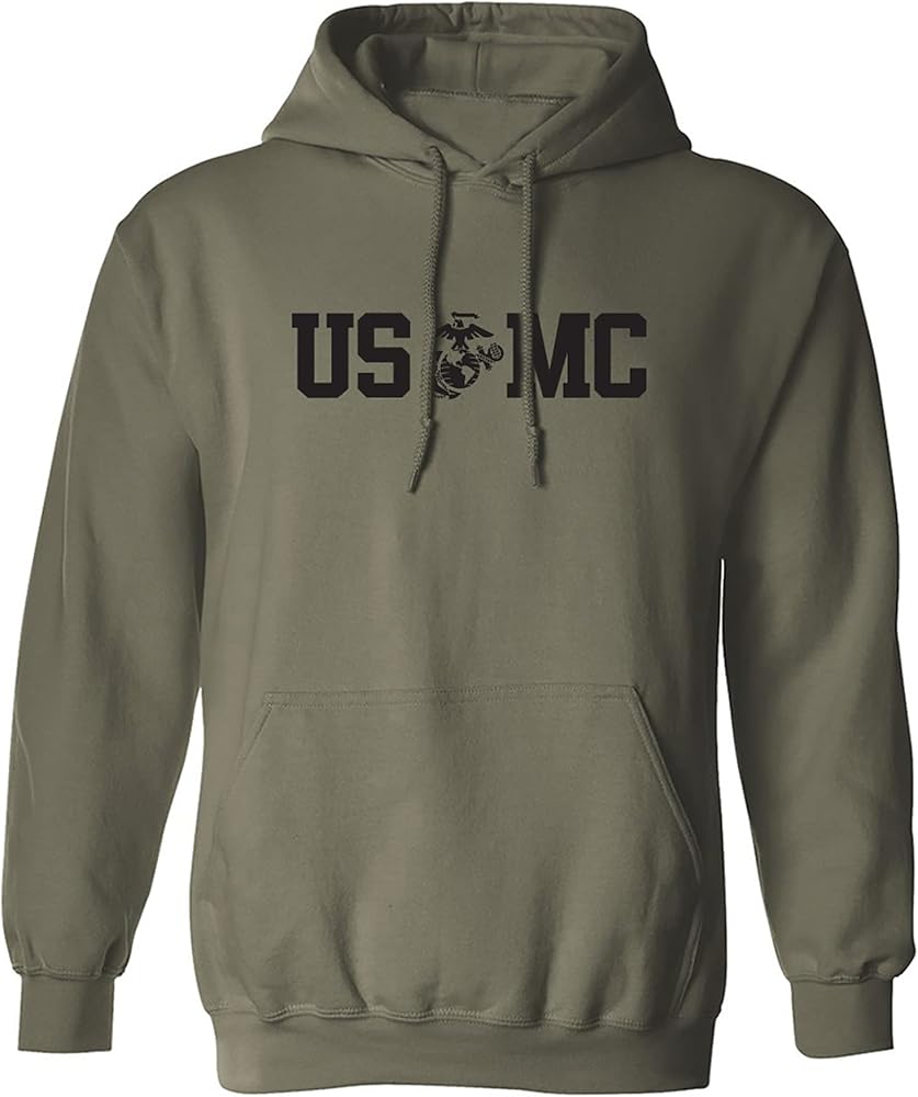 zerogravitee USMC Eagle Globe Anchor Adult Hooded Sweatshirt