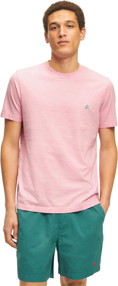 Brooks Brothers Men's Short Sleeve Supima Cotton Crew Neck Logo T-Shirt