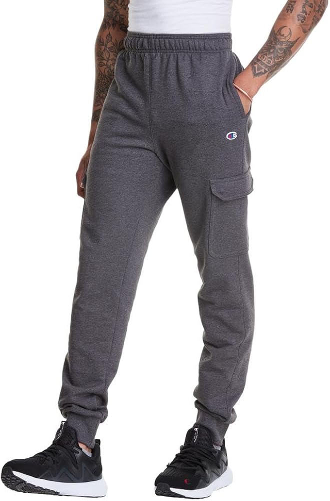 Champion mens Joggers, Powerblend, Ankle-length Joggers, Sweatpants for Men With Pockets (Reg. Or Big & Tall)