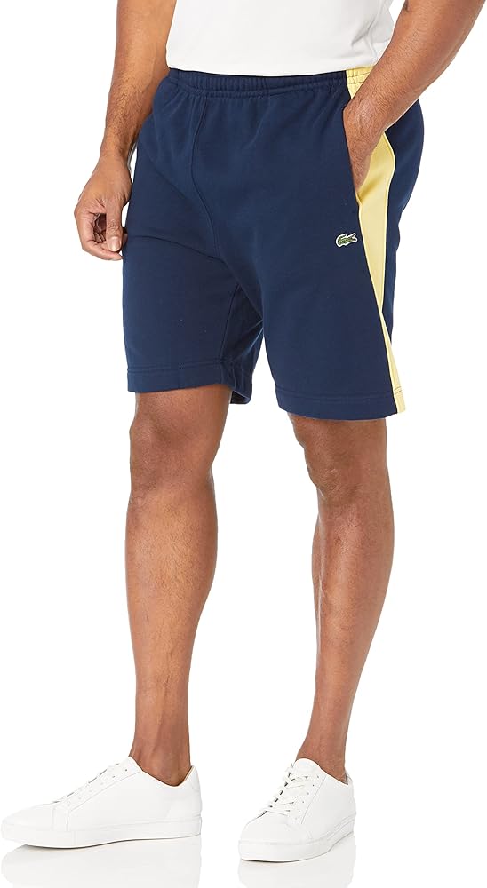 Lacoste Mens Colorblock Brushed Fleece Shorts