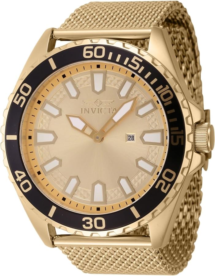 Invicta Men's Pro Diver 46mm Stainless Steel Quartz Watch, Gold (Model: 46902)