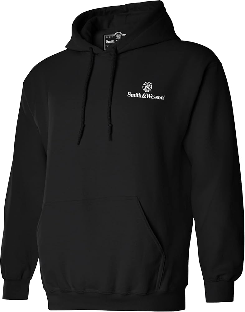 Smith and Wesson Men’s Circle Emblem Long Sleeve Cotton Hooded Sweatshirt