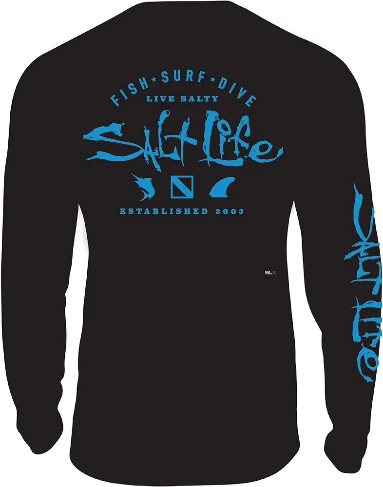 Salt Life Men's Waterman's Trifecta Long Sleeve Performance Pocket Tee