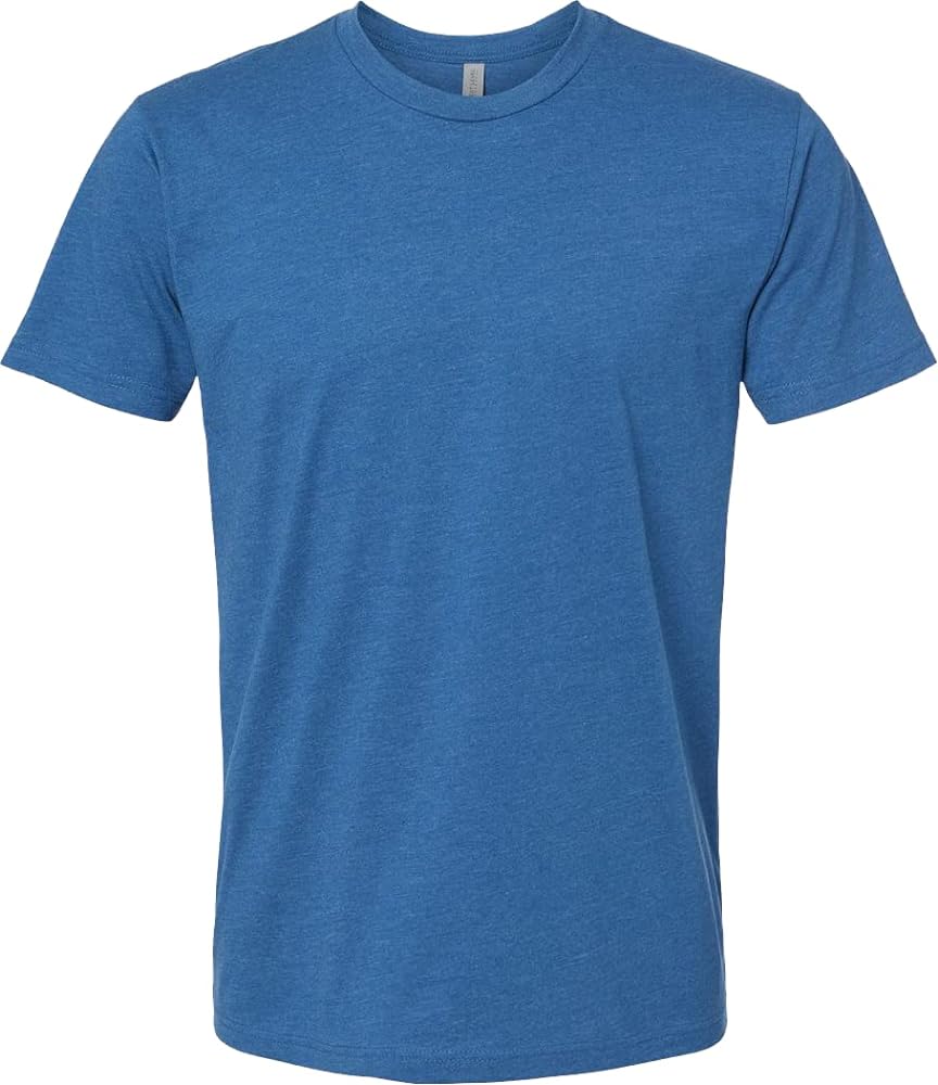 Next Level Apparel Mens Premium Fitted CVC Crew Tee Heather Cool Blue(1pck) X-Large