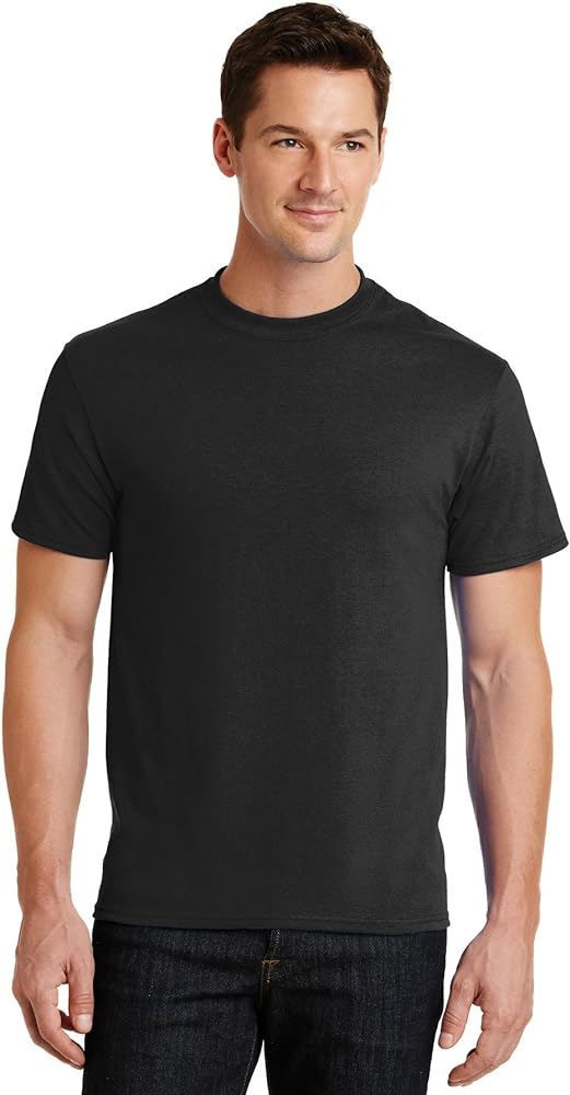 Port & Company Mens 50/50 Cotton/Poly T-Shirt PC55 -Jet Black 6XL