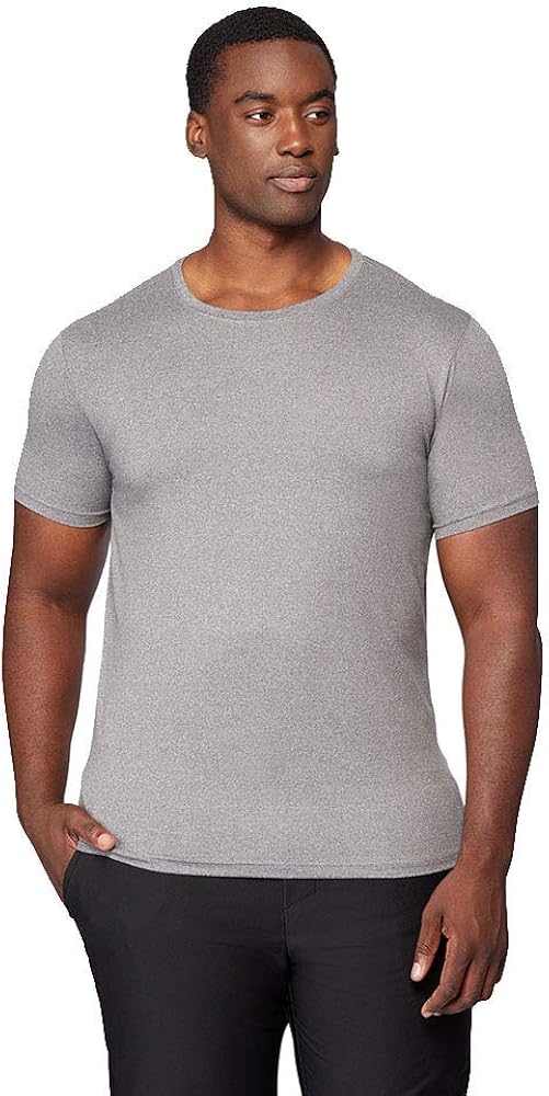 32 DEGREEES Men's Cool Classic Crew T-Shirt | Anti-Odor | 4-Way Stretch | Moisture Wicking