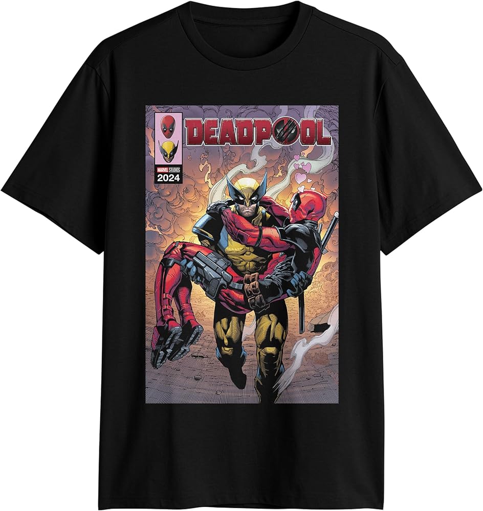 Marvel Deadpool 3 Wolverine Carrying Onesided Cover T-Shirt