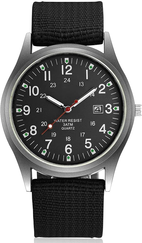 Men's Sport Style Swiss Military Army Pilot Fabric Strap Watch