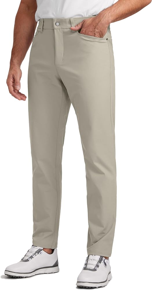 CRZ YOGA Men's All Day Comfy Golf Pants with 5-Pocket - 30"/32"/34'' Quick Dry Lightweight Casual Work Stretch Pants