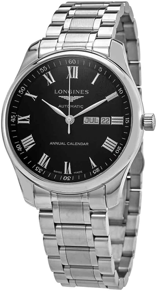 Longines Master Collection Automatic Annual Calendar Black Barleycorn Dial Men's Watch L29204516