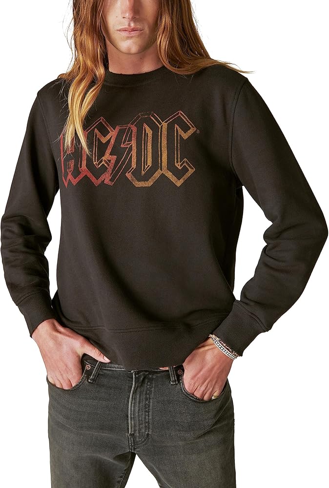 Lucky Brand Men's Ac/Dc Oversized Crew Tee