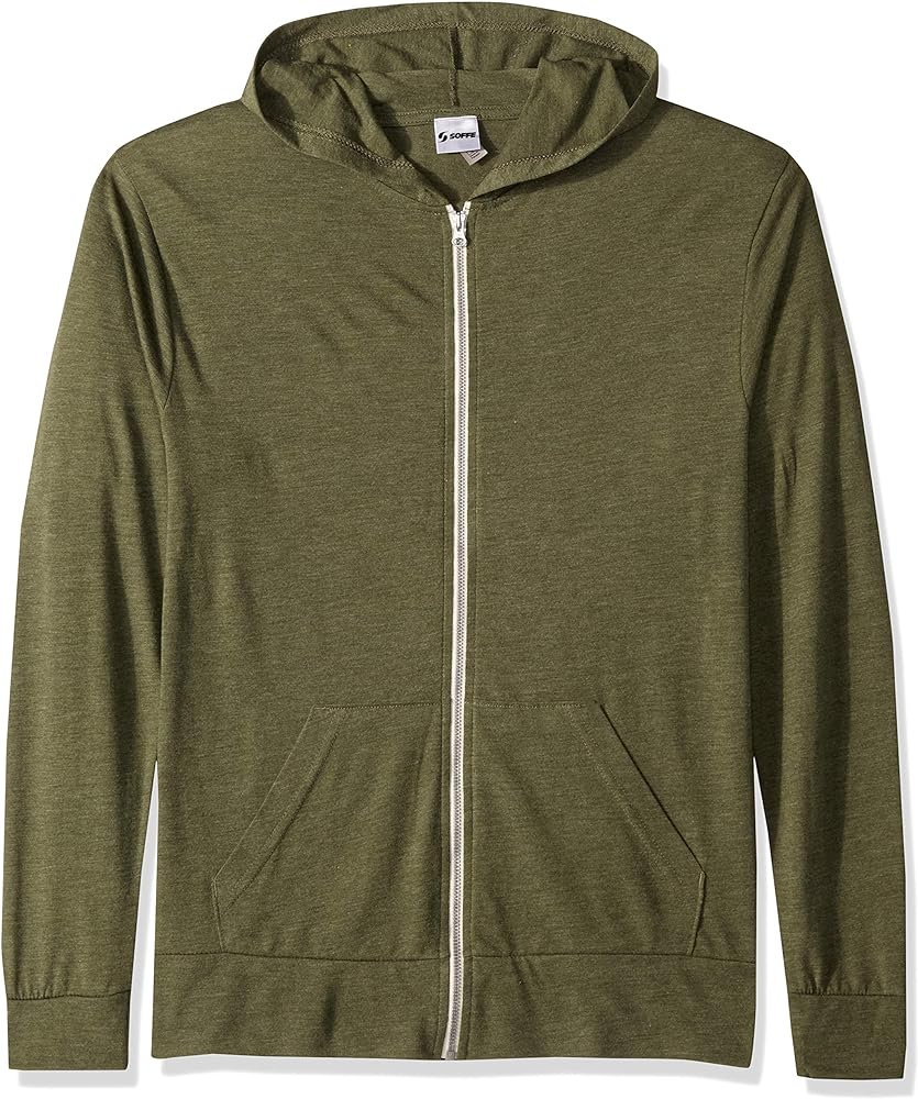 Soffe Men's Tri-Blend Full Zip Hoodie