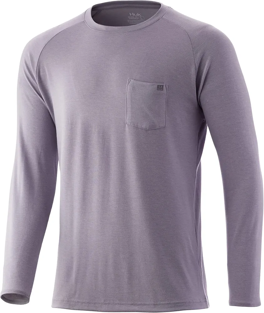 HUK Men's Waypoint Long Sleeve Performance T-Shirt +50 UPF