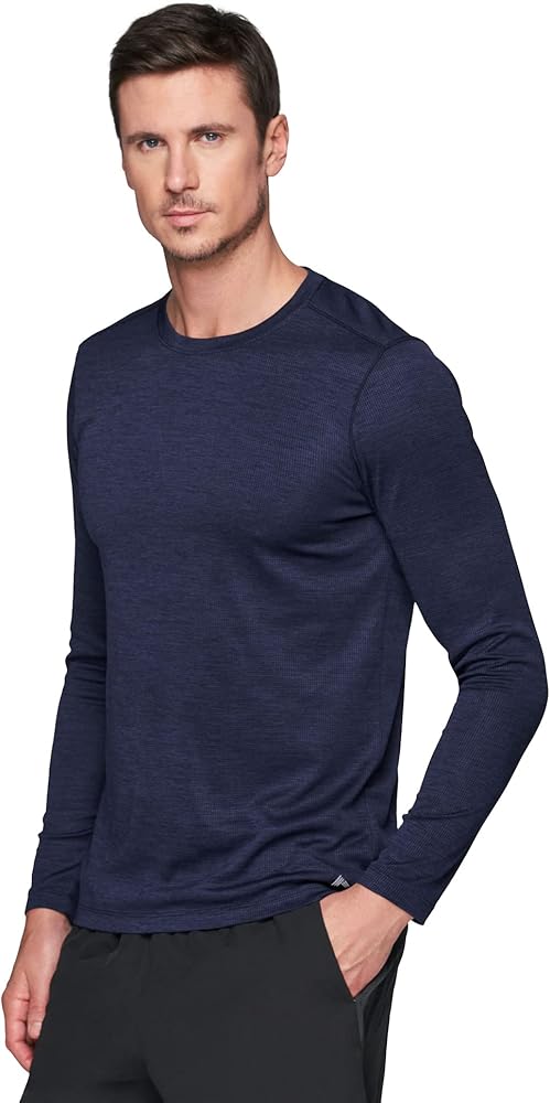 RBX Active Men's Athletic Fit Performance Top Crewneck Long Sleeve Tee for Men