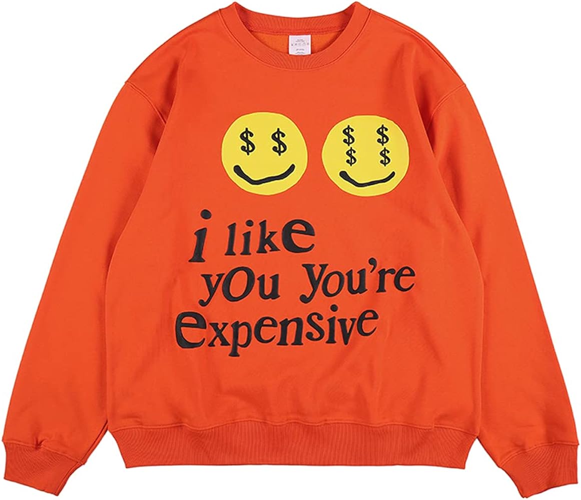 I Like You You're Expensive Sweatshirt Men's Hip Hop Rapper Pullover Fleece Hoodie Heavyweight Sweatshirt…