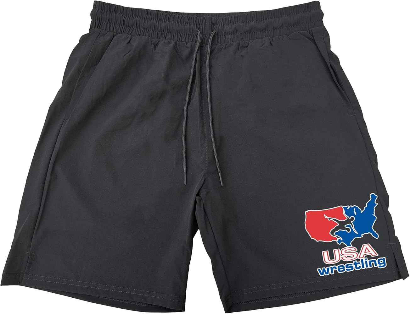 Men's USA Wrestling Map F159 Athletic Nylon Running Workout Shorts