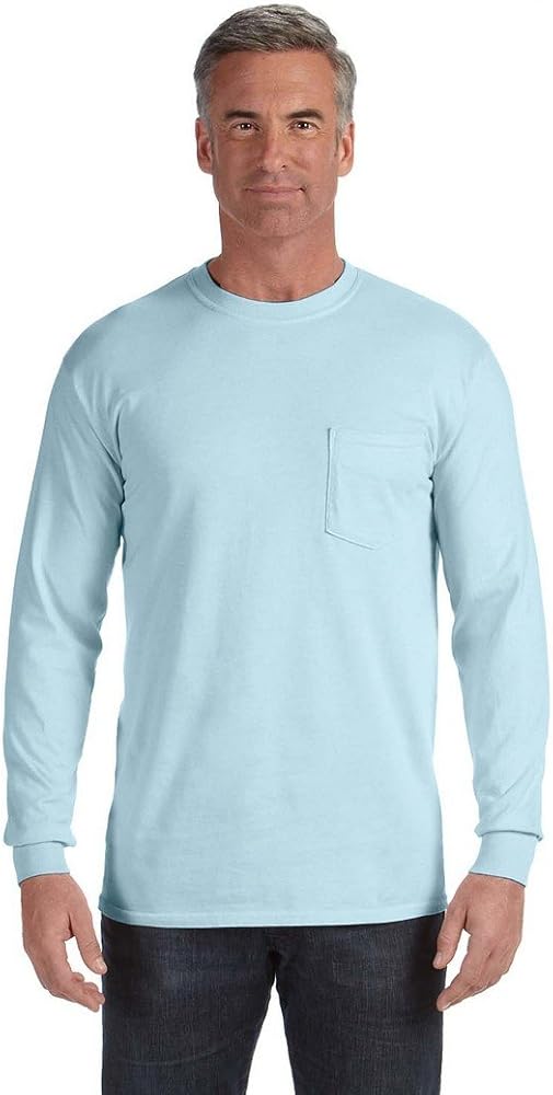 Comfort color mens C4410 Heavyweight Long Sleeve Pocket T-Shirt