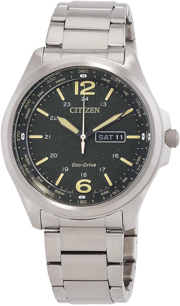 Citizen Eco-Drive Green Dial Men's Watch AW0110-58X