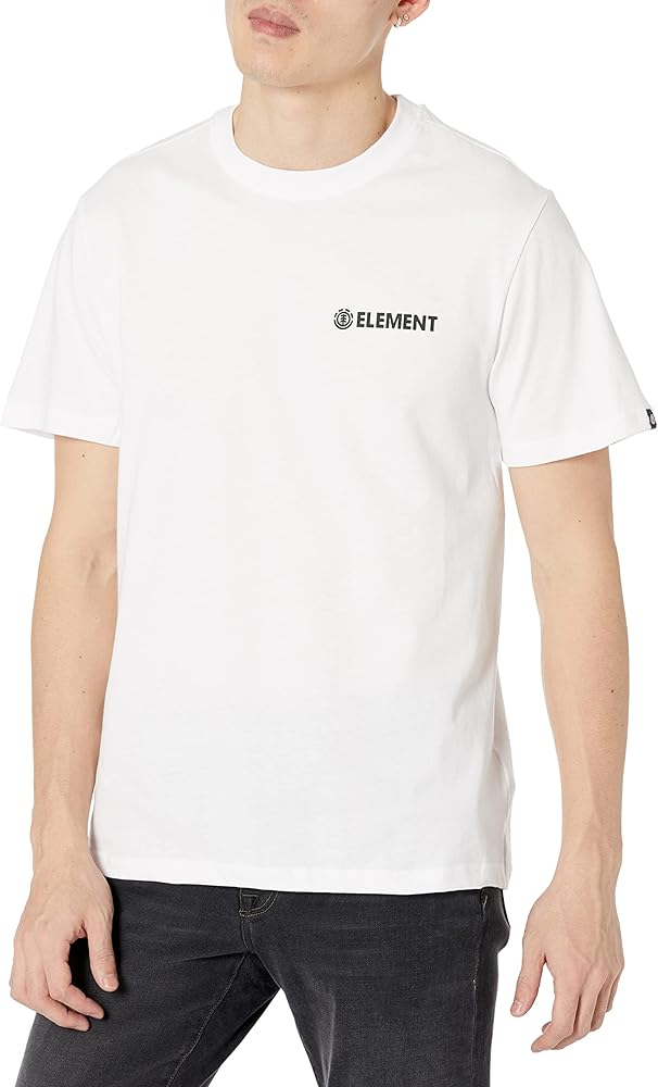 Element Men's Blazin Short Sleeve Tee Shirt, Optic White Chest, X-Large