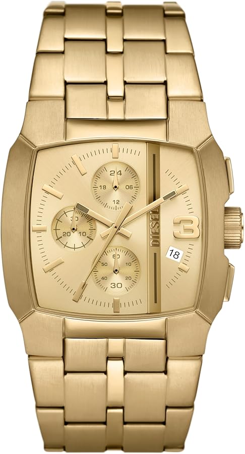 Diesel Cliffhanger Stainless Steel Chronograph Men's Watch, Color: Gold (Model: DZ4639)