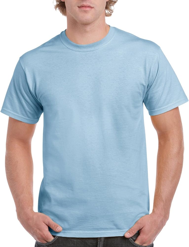 Gildan Men's G2000 Ultra Cotton Adult T-shirt, Light Blue, Large