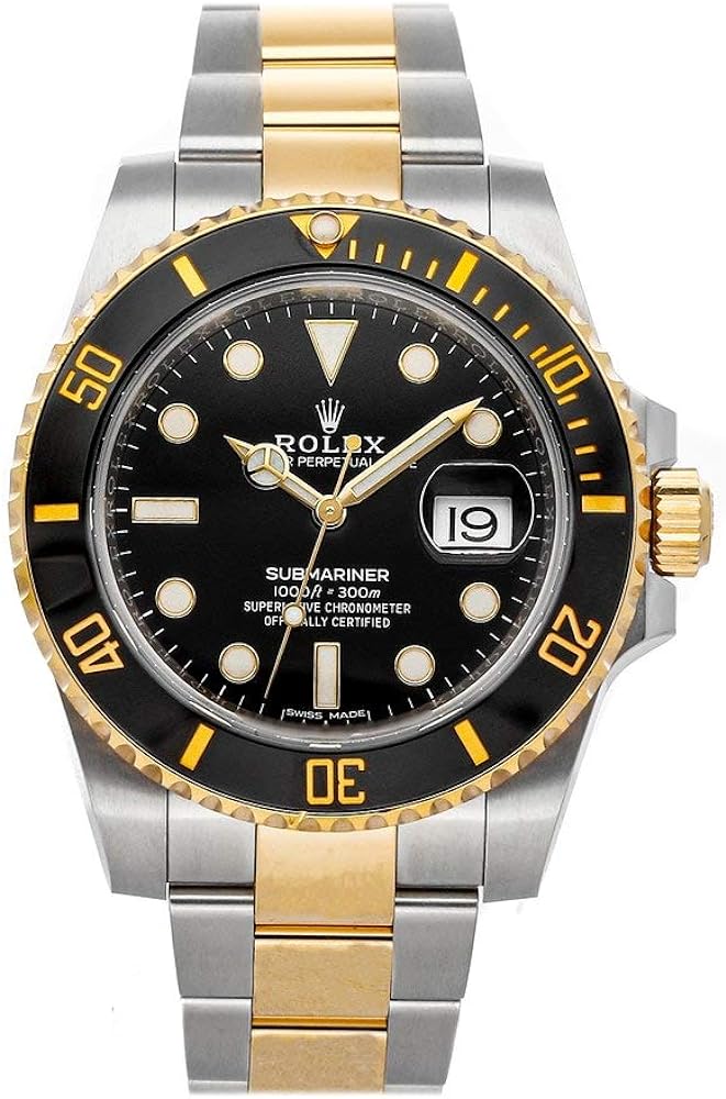 Rolex Submariner Date Black Dial Yellow Gold/Steel Men's Watch 116613LN-0001