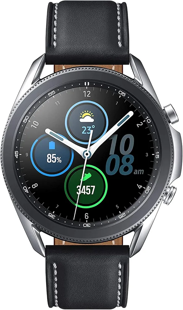 SAMSUNG Galaxy Watch 3 (45mm, GPS, Bluetooth, Unlocked LTE) Smart Watch with Advanced Health Monitoring, Fitness Tracking, and Long Lasting Battery - Mystic Silver (US Version)