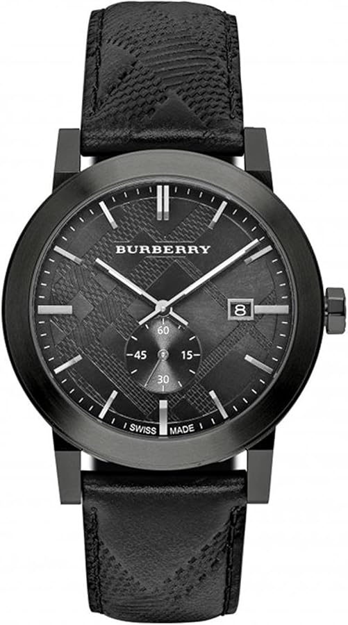 Burberry Watch Swiss Made Black Leather BU9906 [Parallel Import]