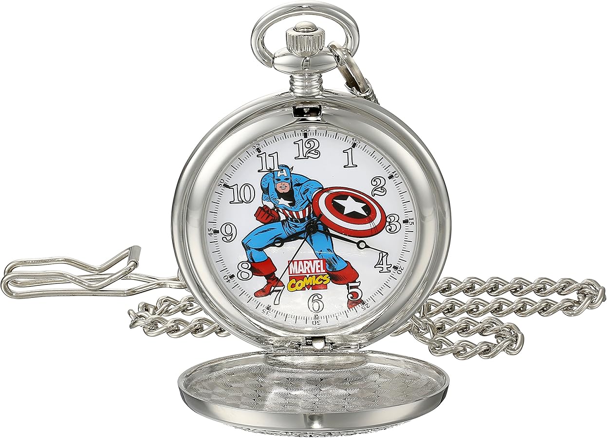 Marvel Men's Captain America W001741 Analog-Quartz Pocket Watch