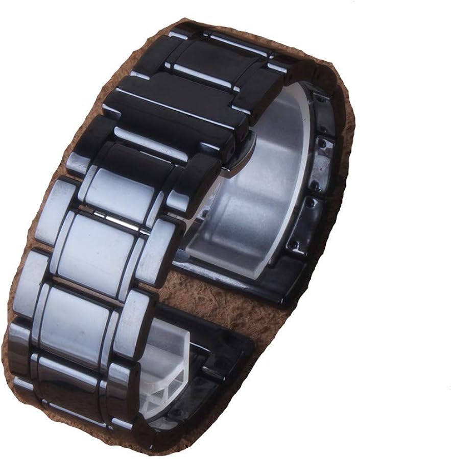 Release Pins Watchband Watches Strap Bracelet Black Ceramic 20mm 21mm 22mm 23mm 24 mm for Gear S2 S3 Galaxy Watches