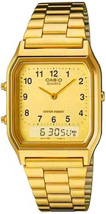 Casio Men's AQ-230GA-9D Gold Analog & Digital with Index Watch