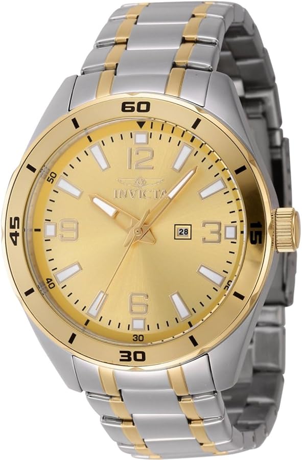 Invicta Men's Pro Diver 44mm Stainless Steel Quartz Watch, Two Tone (Model: 46672)