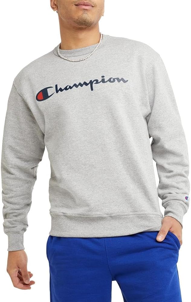 Champion Men's Sweatshirt, Powerblend, Fleece Midweight Crewneck Sweatshirt (Reg. Or Big & Tall)