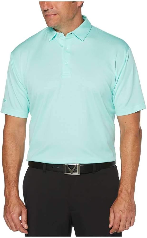 Callaway Men's Diamond Jacquard Short Sleeve Golf Polo Shirt