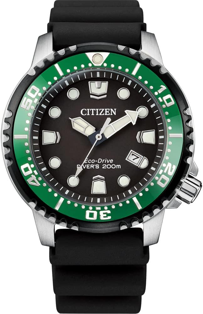 Citizen Men's Eco-Drive Promaster Diver Black Polyurethane Strap Watch BN0155-08E